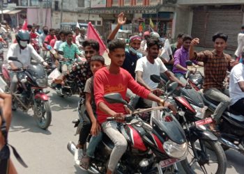 इनरुवामा नेकपा माओवादीको मोटरसाईकल रयाली