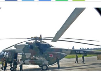 हराएको जहाज खोज्न आर्मीको हेलिकोप्टर लार्जुङ पुग्यो