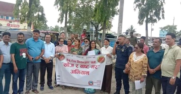 इनरुवामा डेङ्गु रोग नियन्त्रण गर्न खोज र नष्ट गर, अभियान सुरु 