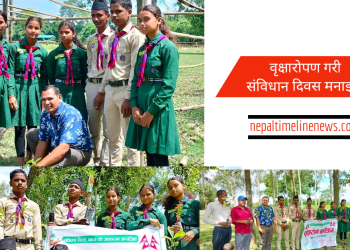 वृक्षारोपण गरी संविधान दिवस मनाइयो