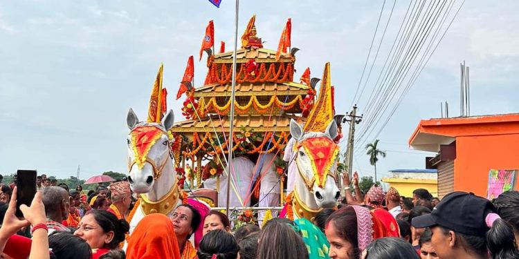 सुनसरीको दुहवी,इटहरी, गढी , इनरुवा र हरिनगरमा पनि रथ यात्रा