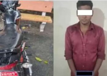 चोरीको मोटरसाइकलसहित देवानगंजका सरोजकुमार मेहेता पक्राउ