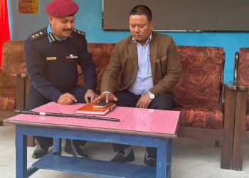 दुहबीनगरपालिका प्रमुखले प्रबिधी सग प्रहरी मोबाइल एप्सको उद्घाटन 