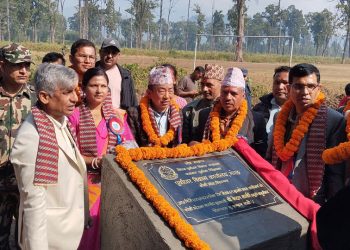 लेटाङ बुधबारे सडक शिलन्यास