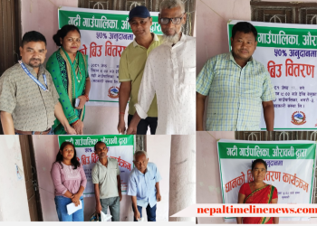 गढी गाउँपालिकामा किसानहरूलाई उन्नत जातका धान बीउ वितरण