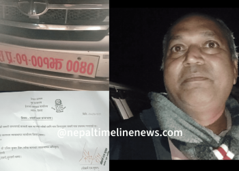 सरकारी सवारी साधनको दुरुपयोग: नियम उल्लङ्घन गर्दै आफैंले चलाएका वरिष्ठ अधिकारीले मोटरसाइकललाई किच्न खोजेपछि