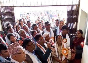 भोक्राहा नरसिंह गाउँपालिका पृथ्वीनारायण माविमा पक्की भवनको उद्घाटन
